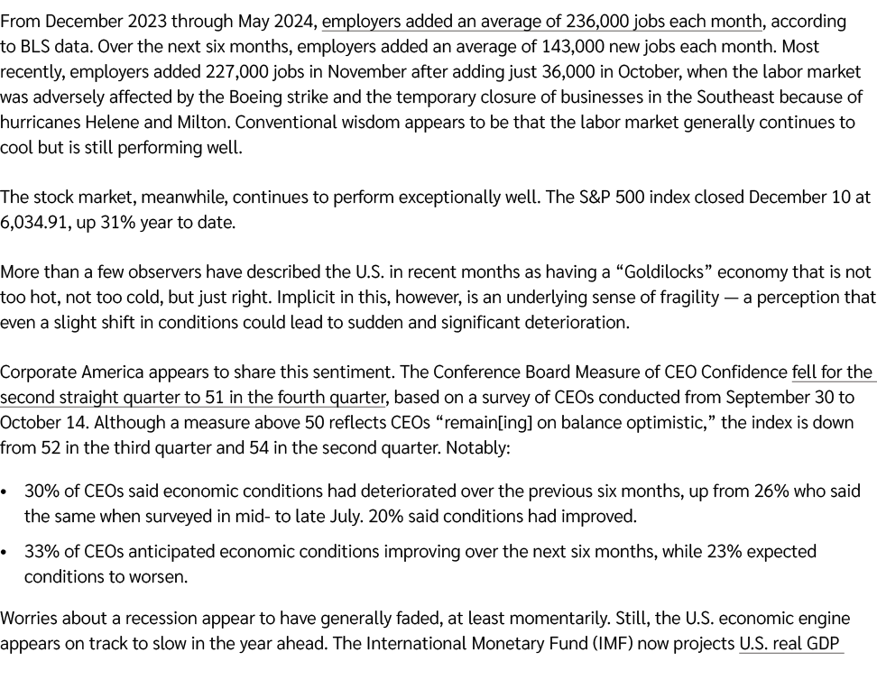 From December 2023 through May 2024, employers added an average of 236,000 jobs each month, according to BLS data. Ov...